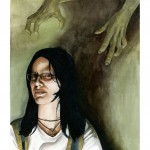 Portrait of Hillary : Scary Movie; Watercolor. 2009