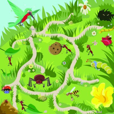 Hummingbird Maze; Illustrator. 2010