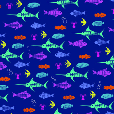 Tropical Fish pattern; Illustrator. 2011